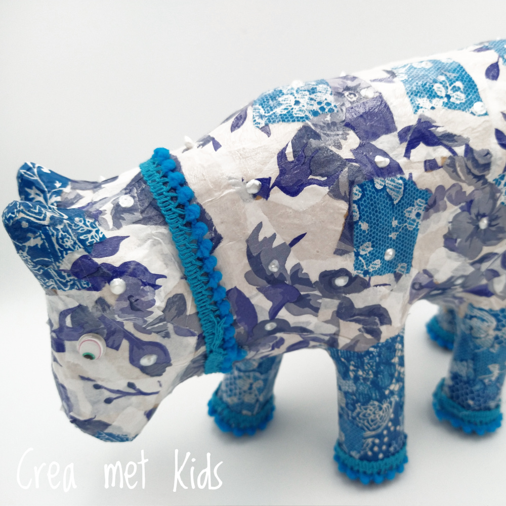 Delfts blauwe koe van Crea met Kids 510700