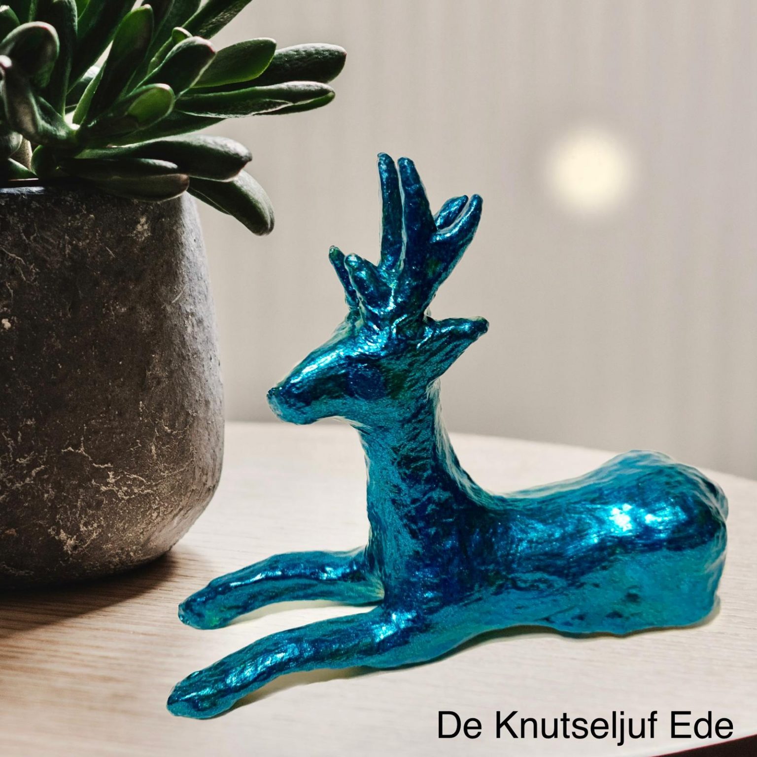 NO739 Decopatch Hert met Turquoise Metallicverf - De Knutseljuf