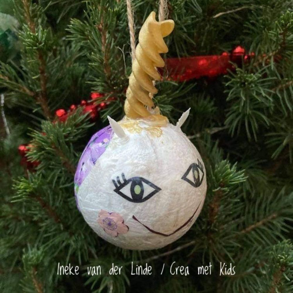 Kerstbal Unicorn - Crea met kids