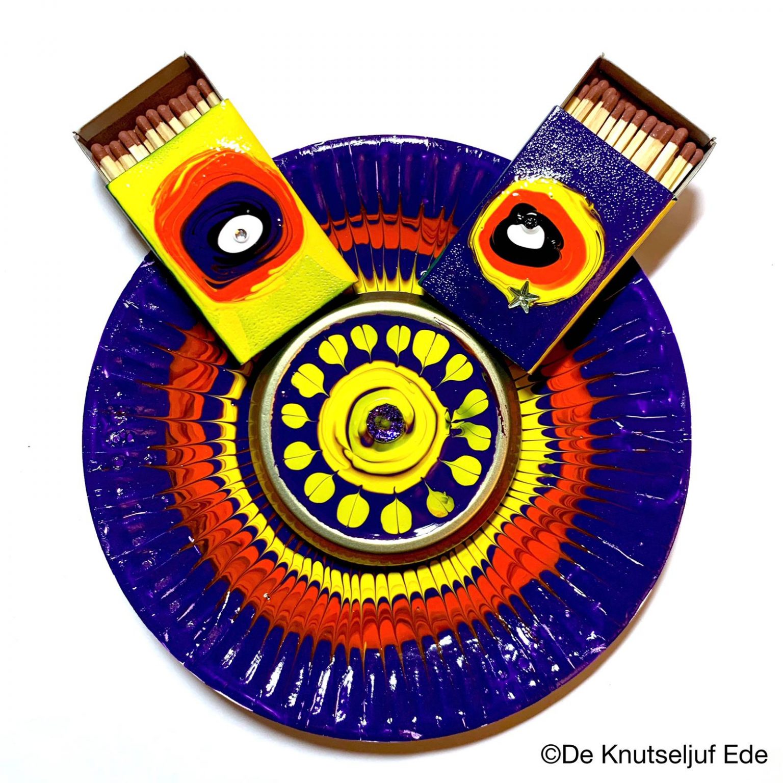 vb Bordje en Luciferdoosjes met Collall Colorall Koud Emaille - De Knutseljuf