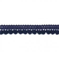 902344264 Mini Bolletjesband Pompom - Donker Blauw