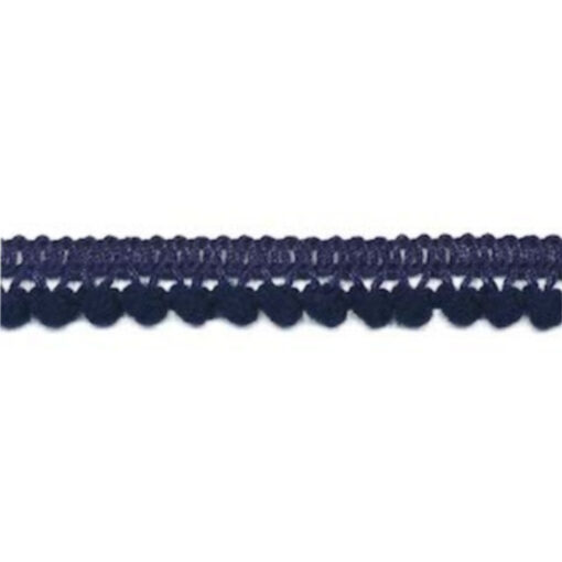 902344264 Mini Bolletjesband Pompom - Donker Blauw