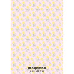 TD842 Décopatch Papier Pocket - Botanical Bloemen op roze