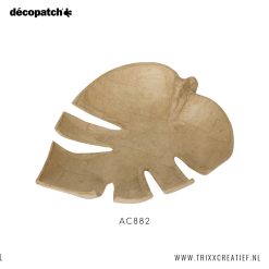 AC882 Schaal Tropisch Monstera Blad - Décopatch Papier-maché - Trixx Creatief
