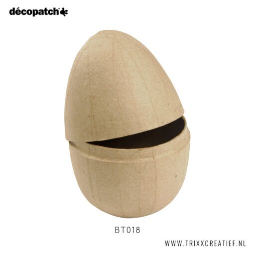 BT018 Paasei Doosje 13cm - Décopatch Papier-maché - Trixx Creatief