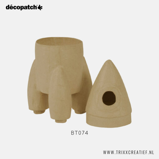 BT074 Raket Box - Décopatch Papier-maché - Trixx Creatief