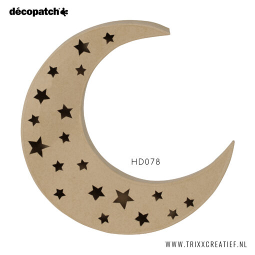 HD078 Maan - Décopatch Papier-maché - Trixx Creatief