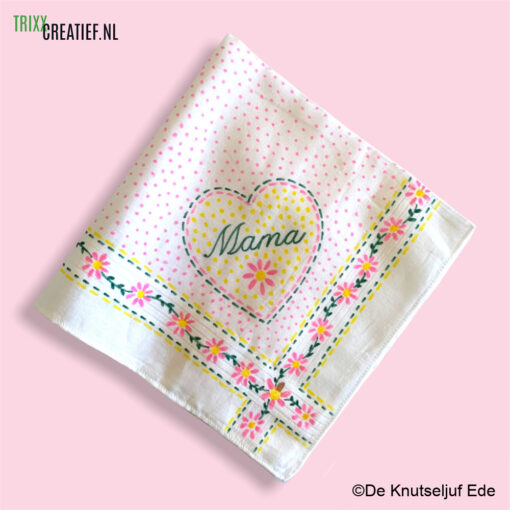 De Knutseljuf - 34817 Textielstiften op Zakdoek voor Mama