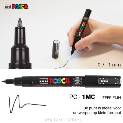 Uni Posca Verfmarker 1MC - 0.7-1mm - Trixx Creatief