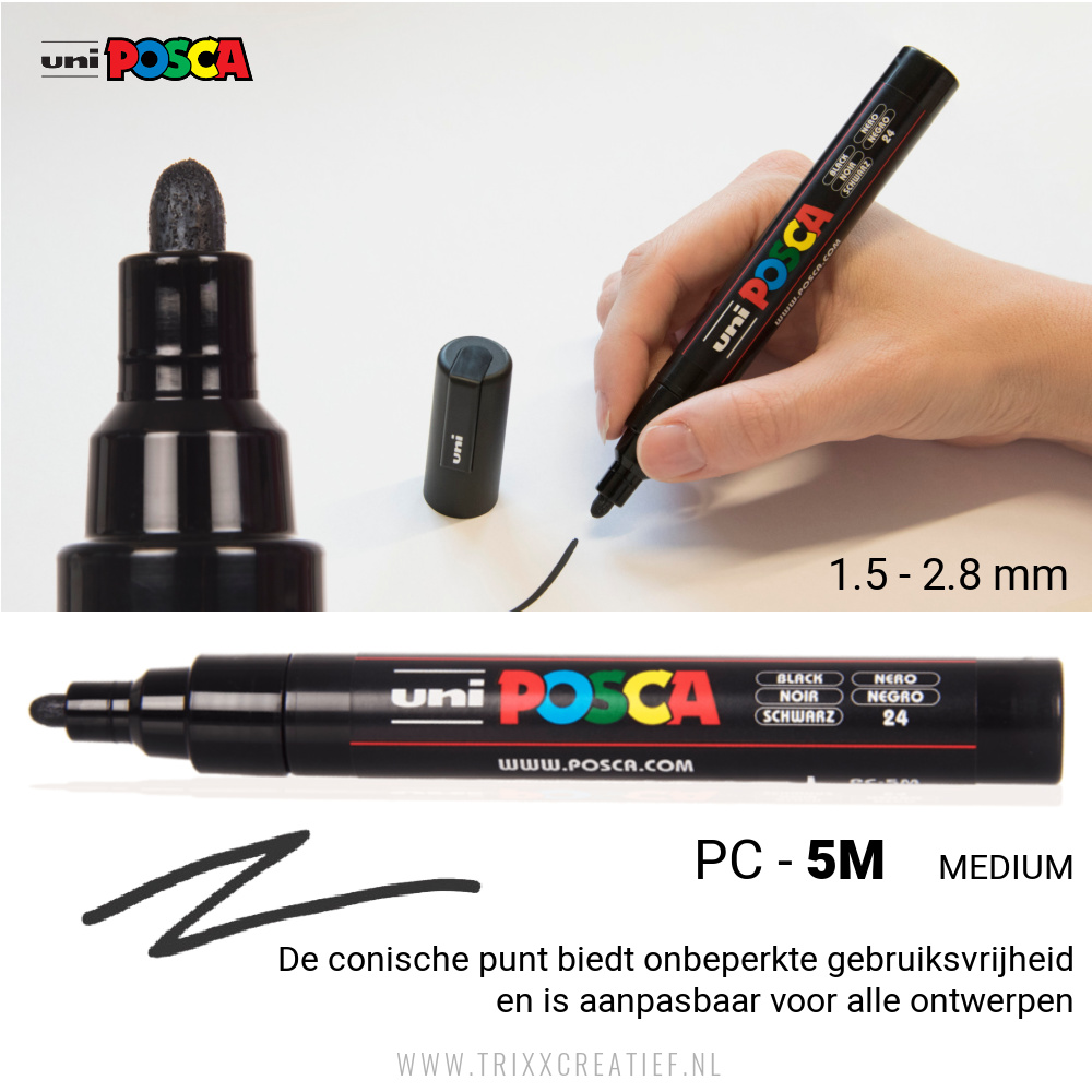 Uni Posca® Verfmarker PC-5M, Bruin – Trixx Creatief