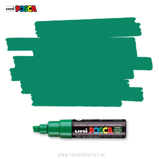Uni Posca Verfmarker 8K - Donker Groen 8mm - Trixx Creatief