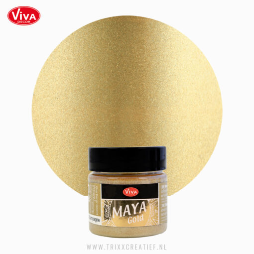 123210234 - Champagne Goud - Viva Decor Metallicverf Maya Gold - Trixx Creatief
