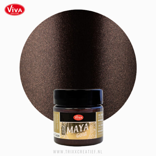 123245034 - Cacao Bruin - Viva Decor Metallicverf Maya Gold - Trixx Creatief