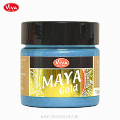 123260334 - IJsblauw - Viva Decor Metallicverf Maya Gold - Trixx Creatief