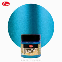 123265034 - Turquoise - Viva Decor Metallicverf Maya Gold - Trixx Creatief