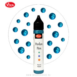 3D Parel Stip Pen - PerlenPen 116271601 Petrol Metallic Turquoise - Trixx Creatief